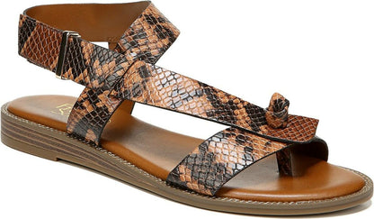 Franco Sarto Franco Glenni Sandal Brown Snake Print Faux Leather
