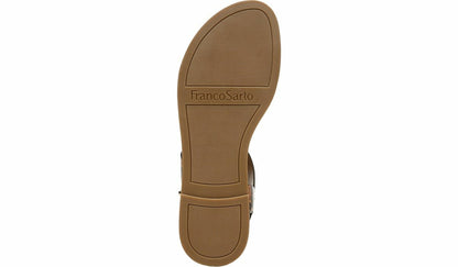 Franco Sarto Franco Glenni Sandal Brown Snake Print Faux Leather