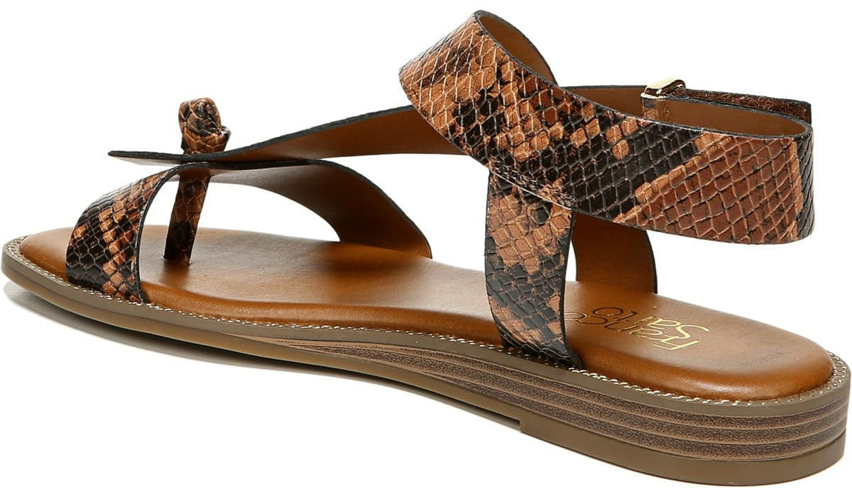 Franco Sarto Franco Glenni Sandal Brown Snake Print Faux Leather