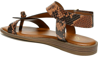 Franco Sarto Franco Glenni Sandal Brown Snake Print Faux Leather