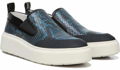 Franco Sarto Franco Lazer Platform Slip On Sneaker Pacific Blue Faux Leather