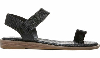 Franco Sarto Franco Geranio Sandal Black Snake Print Faux Leather