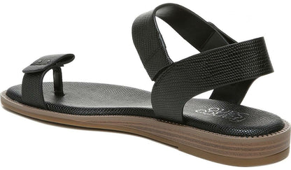 Franco Sarto Franco Geranio Sandal Black Snake Print Faux Leather