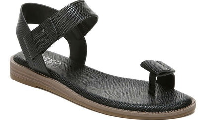 Franco Sarto Franco Geranio Sandal Black Snake Print Faux Leather