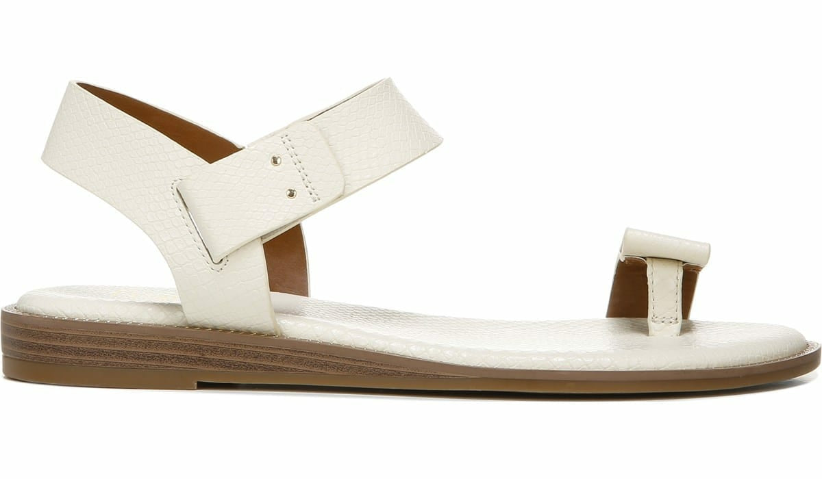 Franco Sarto Franco Geranio Sandal Linen Snake Print Faux Leather