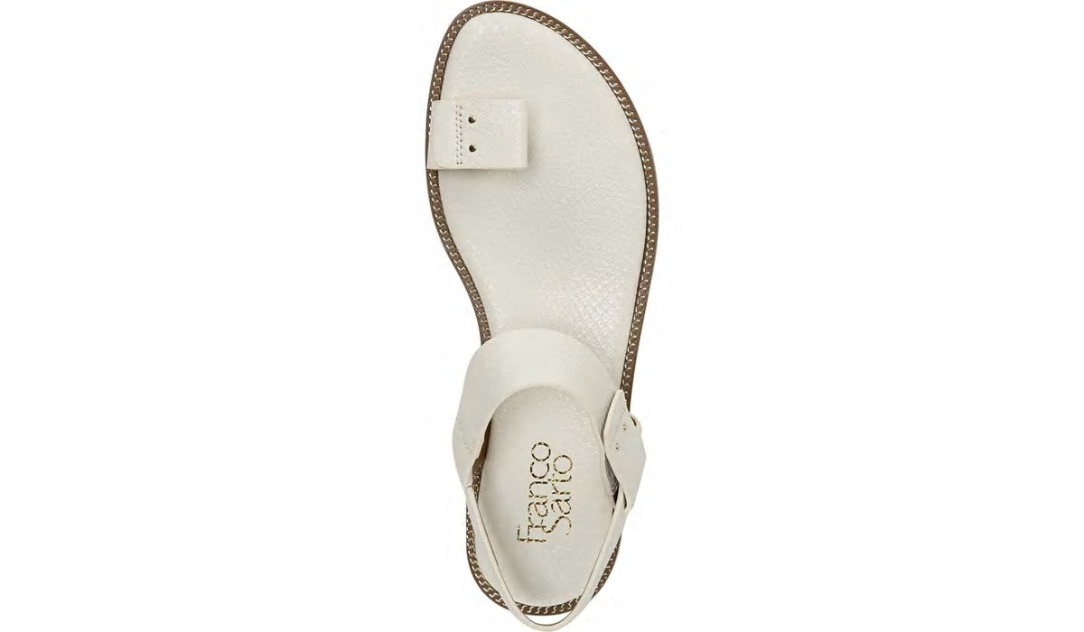 Franco Sarto Franco Geranio Sandal Linen Snake Print Faux Leather