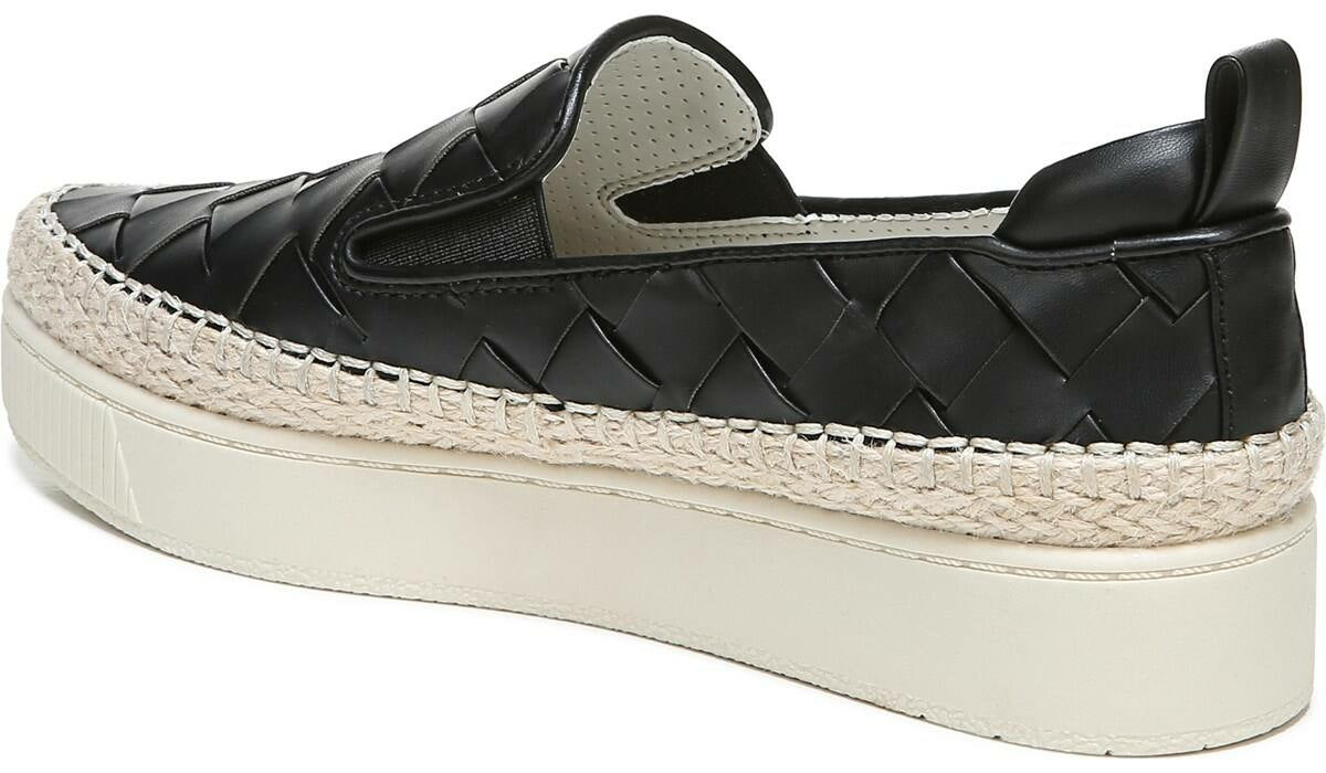 Franco Sarto Franco Homer 3 Platform Slip On Sneaker Black Faux Leather