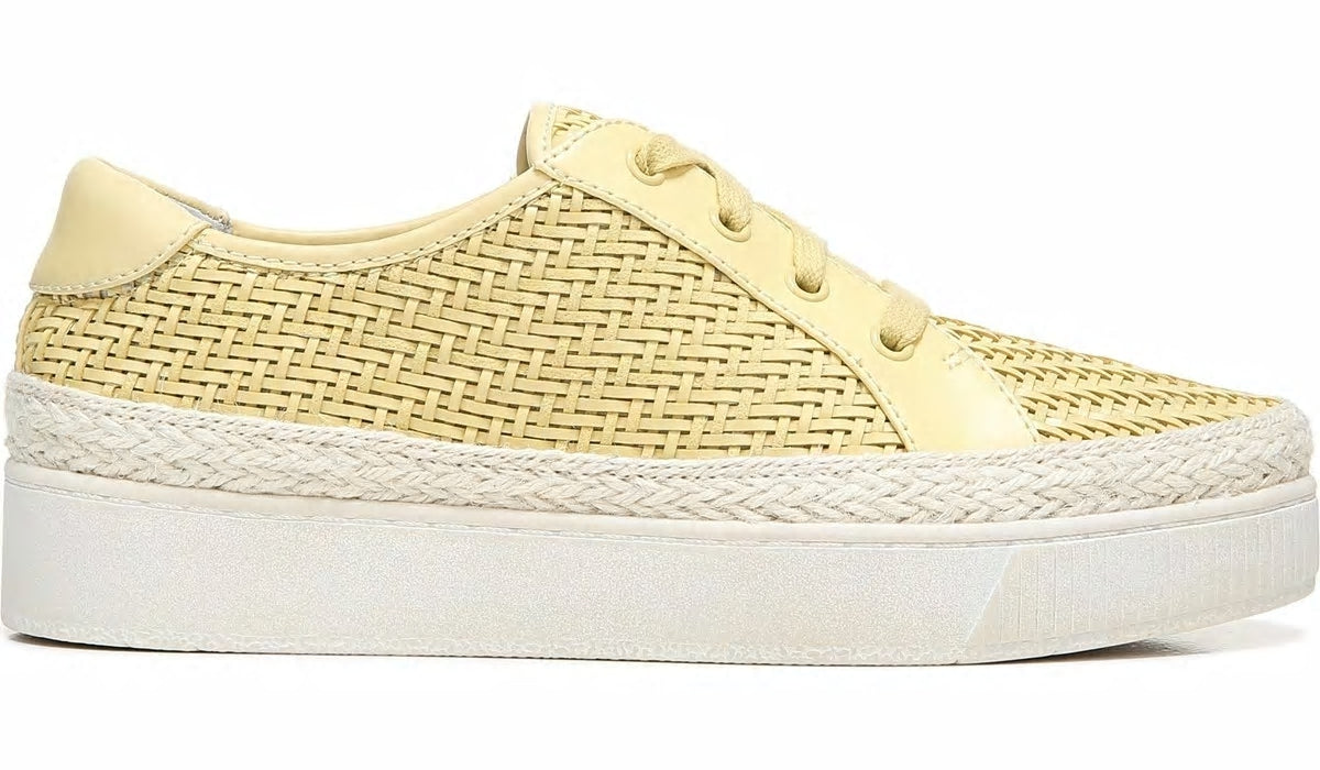 Franco Sarto Franco Hyria Platform Sneaker Yellow Woven Leather