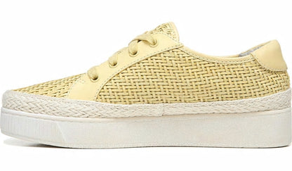 Franco Sarto Franco Hyria Platform Sneaker Yellow Woven Leather