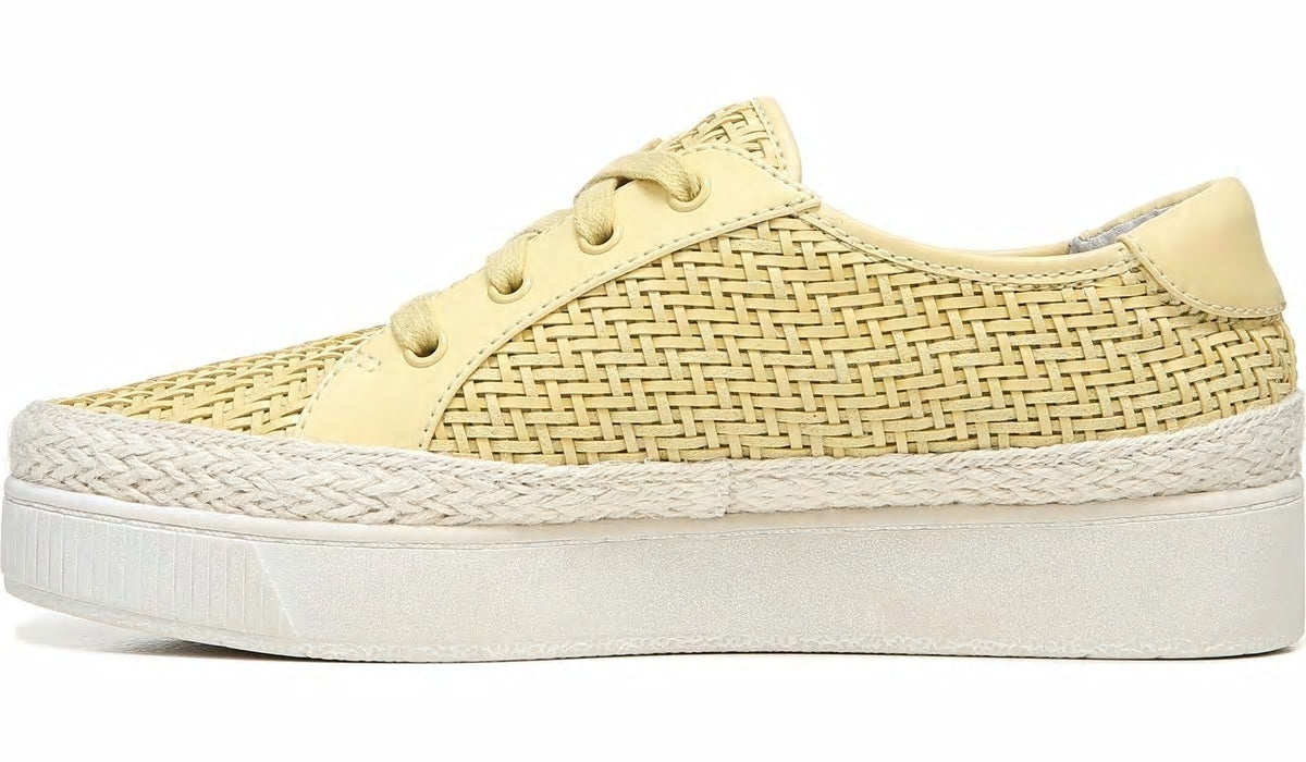 Franco Sarto Franco Hyria Platform Sneaker Yellow Woven Leather