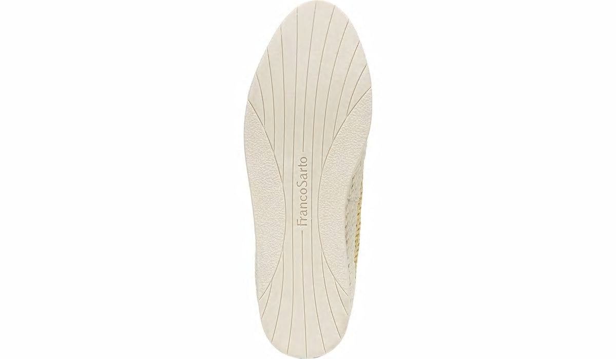 Franco Sarto Franco Hyria Platform Sneaker Yellow Woven Leather