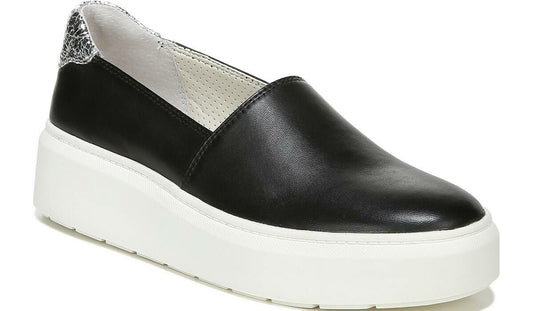 Franco Sarto Franco Lodi 2 Platform Slip On Sneaker Black Snake Print Faux Leather