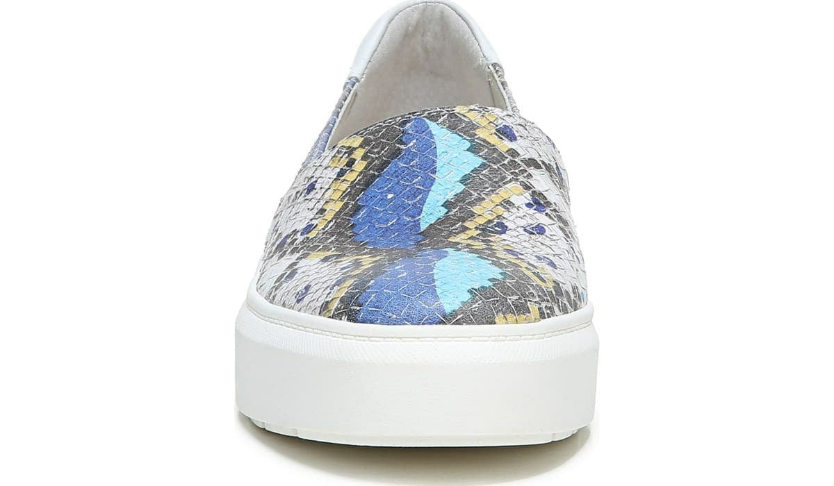 Franco Sarto Franco Lodi 2 Platform Slip On Sneaker Blue Multi Snake Faux Leather