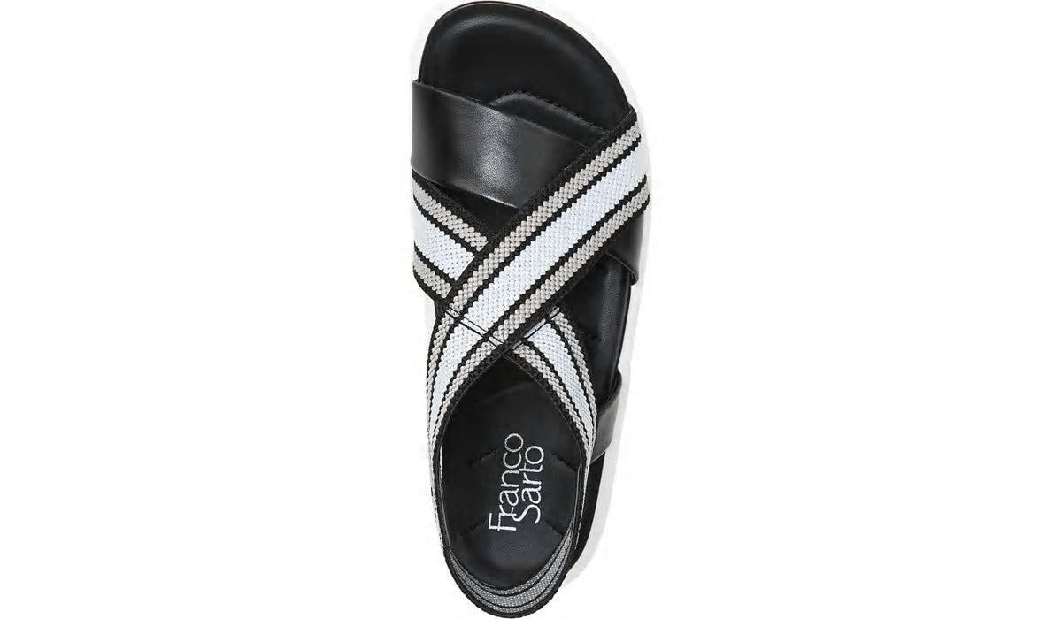 Franco Sarto Franco Niko Platform Sandal Black Grey Leather