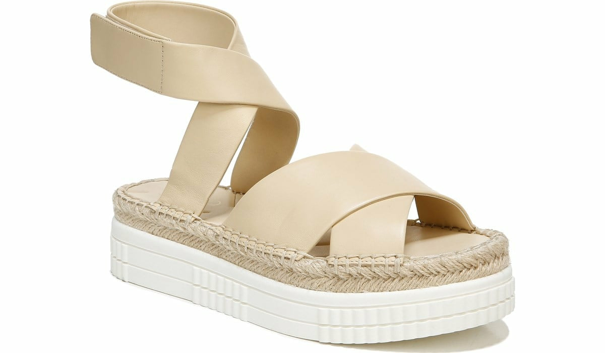 Franco Sarto Franco Brock Platform Sandal Beige Leather
