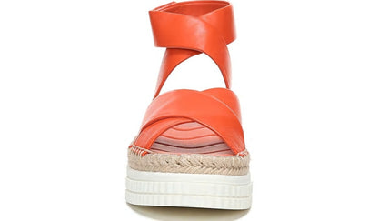 Franco Sarto Franco Brock Platform Sandal Tangerine Leather