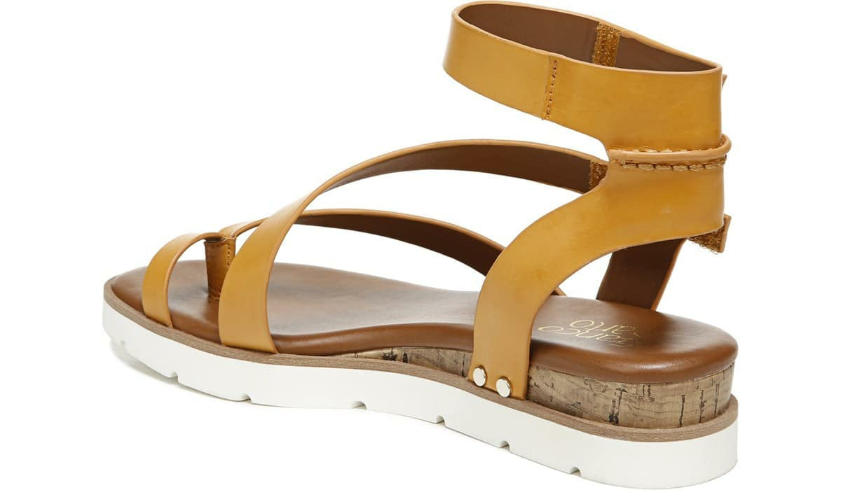 Franco Sarto Franco Daven Gladiator Sandal Goldenrod Faux Leather