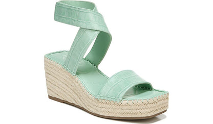 Franco Sarto Franco Carezza Espadrille Wedge Sandal Mint Leather