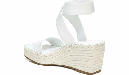 Franco Sarto Franco Carezza Espadrille Wedge Sandal White Leather