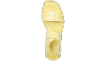 Franco Sarto Franco Carezza Espadrille Wedge Sandal Light Yellow Leather