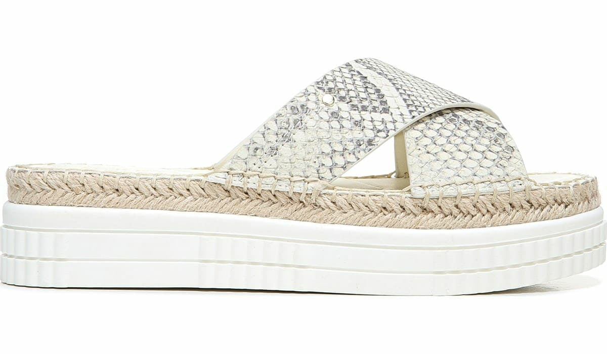 Franco Sarto Franco Barb Platform Slide Sandal Natural Leather