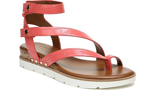 Franco Sarto Franco Daven Gladiator Sandal Coral Faux Leather