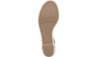Franco Sarto Franco Clemens Espadrille Wedge Sandal Black Leather