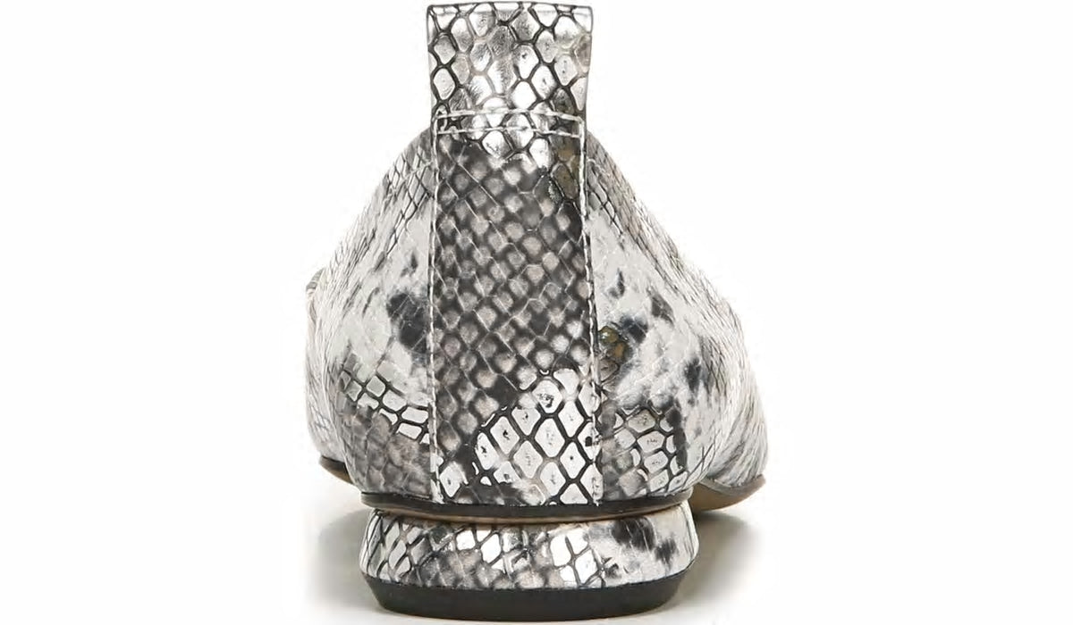 Franco Sarto Franco Ailee Flat Silver Snake Metallic