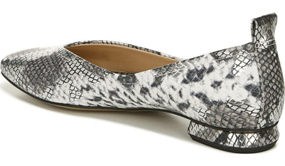 Franco Sarto Franco Ailee Flat Silver Snake Metallic