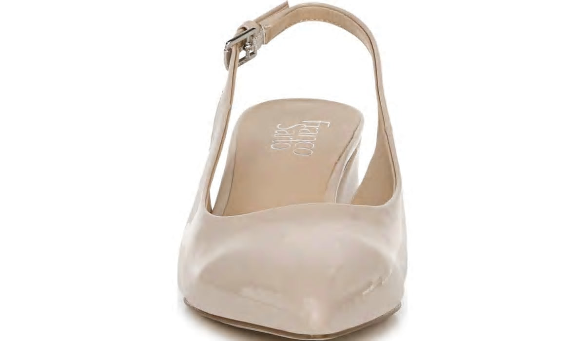 Franco Sarto Franco Racer Slingback Pump Nude Patent Faux Leather