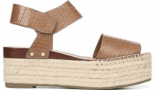 Franco Sarto Sarto Leo 2 Espadrille Wedge Sandal Saddle Snake Print Leather
