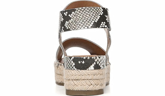 Franco Sarto Sarto Oak Espadrille Sandal Natural Snake Print Leather
