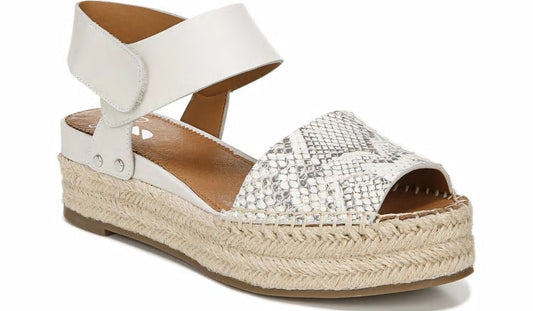 Franco Sarto Sarto Oak Espadrille Sandal Natural Snake Print Leather