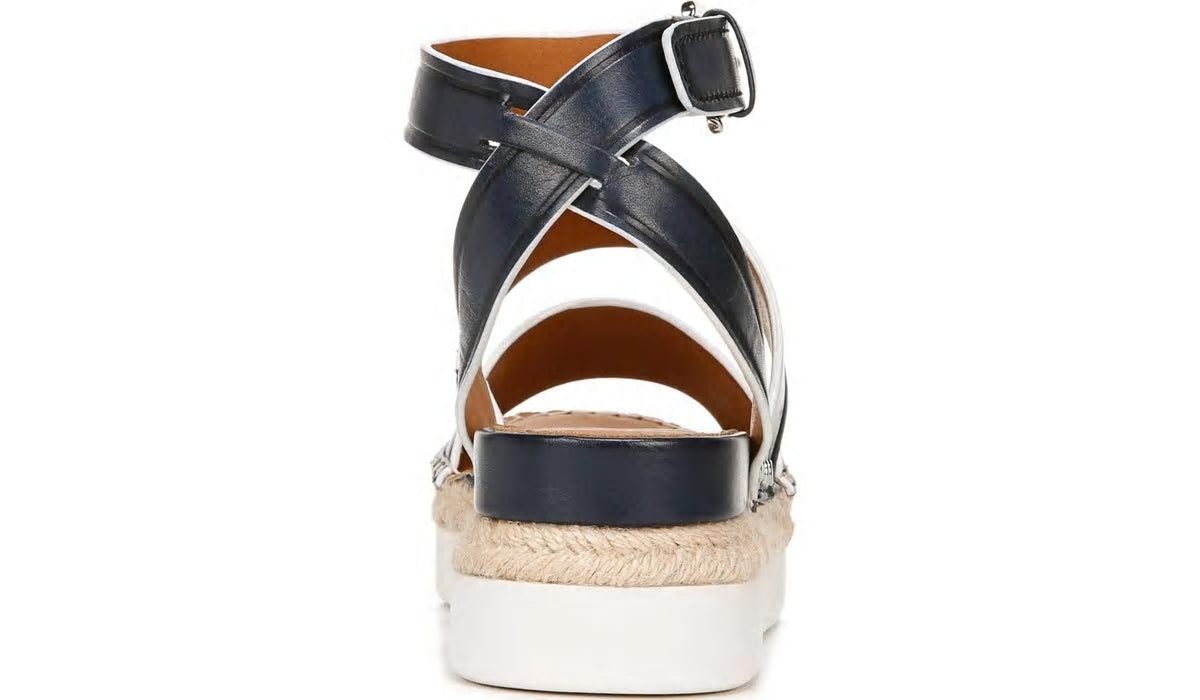 Franco Sarto Sarto Calvin Wedge Sandal Navy Leather