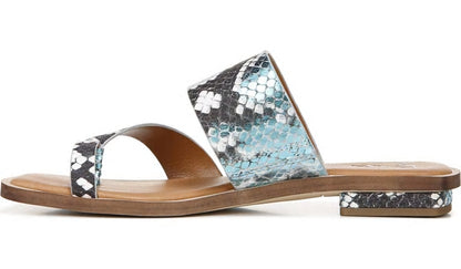 Franco Sarto Sarto Ediana Sandal Teal Snake Print Leather