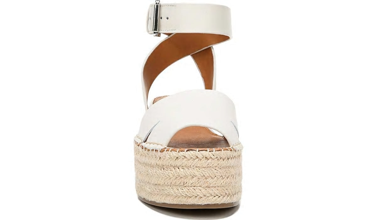 Franco Sarto Sarto Lexie Espadrille Platform Sandal Putty Leather