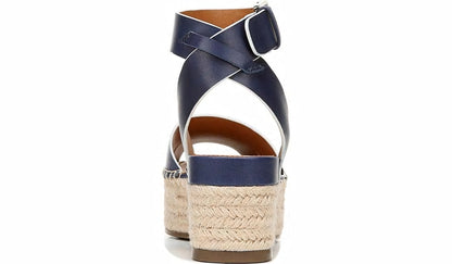 Franco Sarto Sarto Lexie Espadrille Platform Sandal Navy Leather