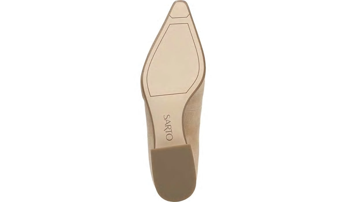 Franco Sarto Sarto Modena Block Heel Pump Nude Leather