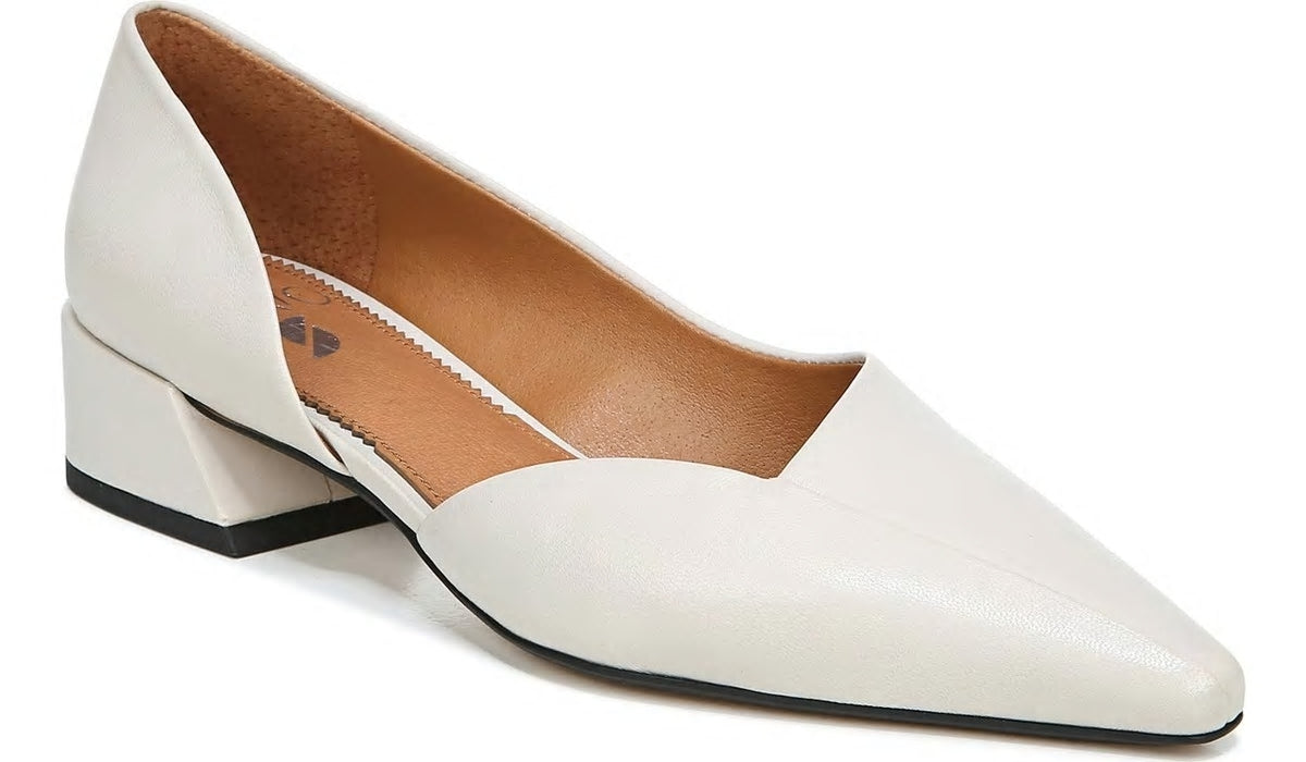 Franco Sarto Sarto Monana Block Heel Pump Bone Leather
