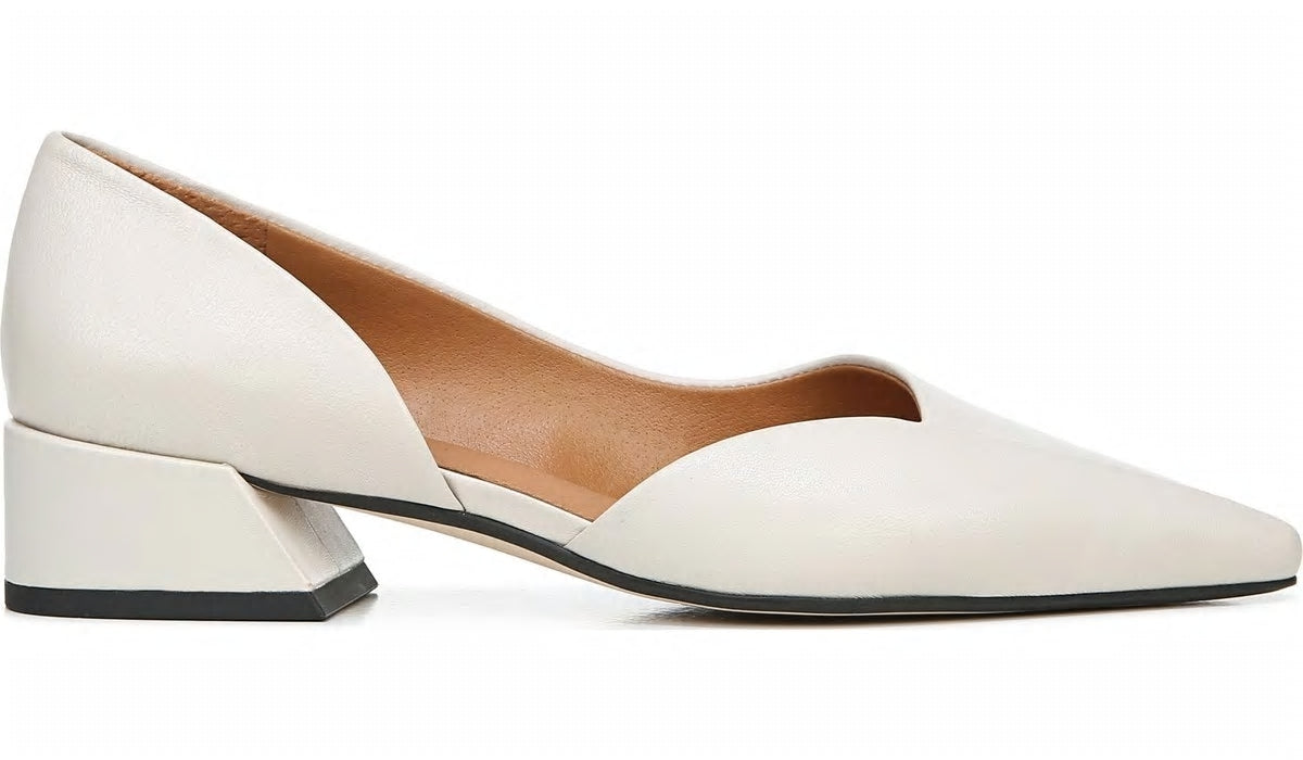 Franco Sarto Sarto Monana Block Heel Pump Bone Leather