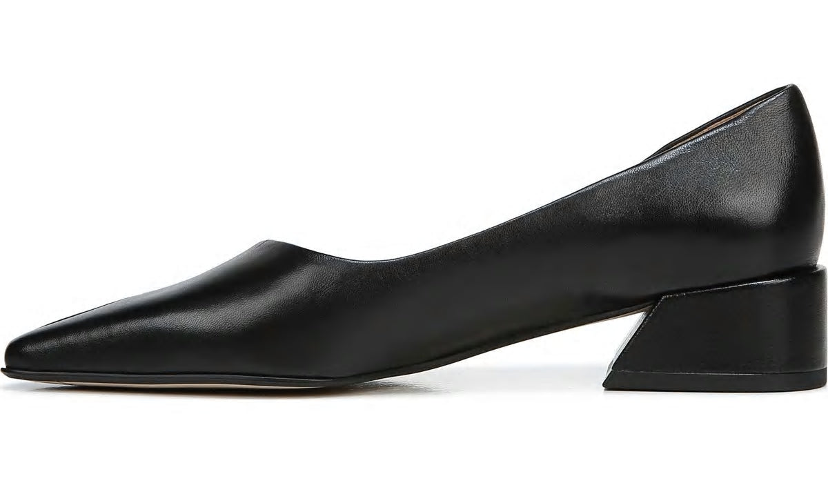 Franco Sarto Sarto Monana Block Heel Pump Black Leather