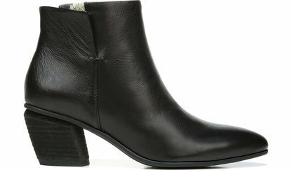 Franco Sarto Sarto Kinga Block Heel Bootie Black Leather