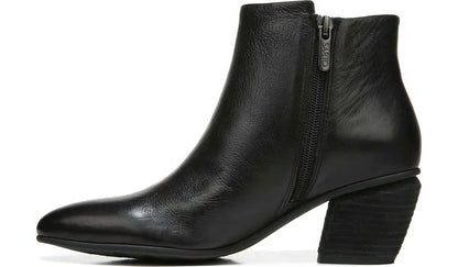 Franco Sarto Sarto Kinga Block Heel Bootie Black Leather