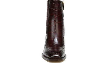 Franco Sarto Sarto Romana Block Heel Bootie Burgundy Leather