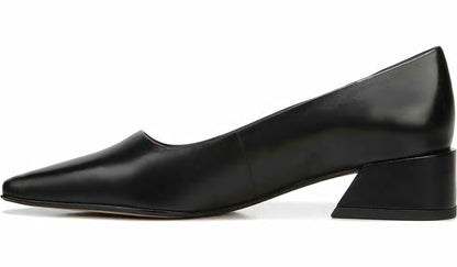 Franco Sarto Sarto Modena Block Heel Pump Black Leather