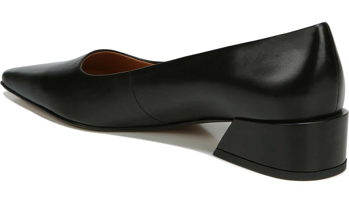 Franco Sarto Sarto Modena Block Heel Pump Black Leather