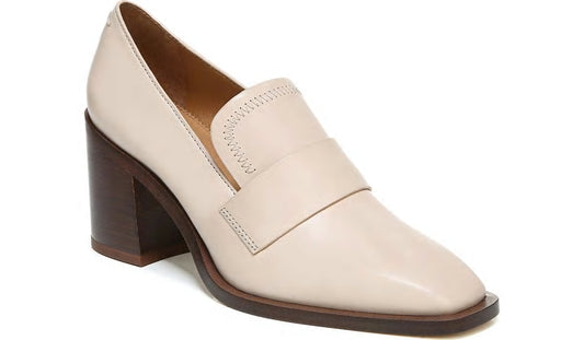 Franco Sarto Sarto Renato Block Heel Pump Bone Leather