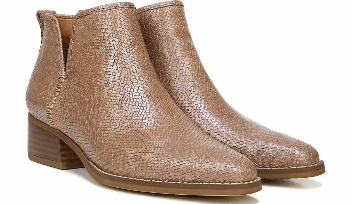 Franco Sarto Sarto Asti Ankle Boot Taupe Snake Print Leather
