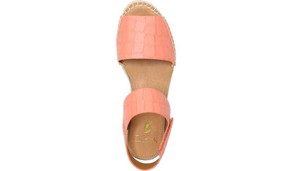 Franco Sarto Sarto Oak Espadrille Sandal Coral Crocco Leather