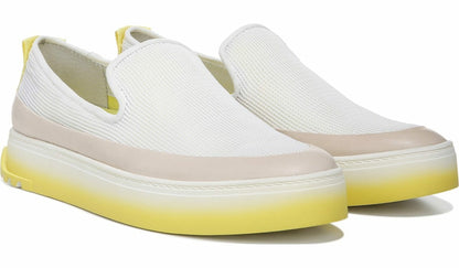Franco Sarto Sarto Debra 2 Platform Slip On Sneaker White Fabric
